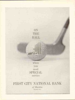 first city national bank of houston 1962 special service vintage ad first city national bank of houston 1962 special service vintage ad