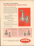 Fisher Governor Company 1962 Vintage Ad Gas Pressure Reduction Control Fisher Governor Company 1962 Vintage Ad Gas Pressure Reduction Control
