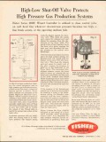 Fisher Governor Company 1962 Vintage Ad Gas Valves High-Low Shut-Off Fisher Governor Company 1962 Vintage Ad Gas Valves High-Low Shut-Off