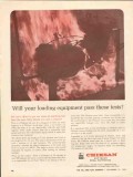 FMC Corp 1962 Vintage Ad Oil Loading Equipment Chiksan Pass Fire Test