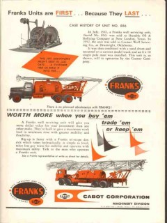 Cabot Corp 1962 Vintage Ad Franks Well Service Cramer Co Drumright OK Cabot Corp 1962 Vintage Ad Franks Well Service Cramer Co Drumright OK