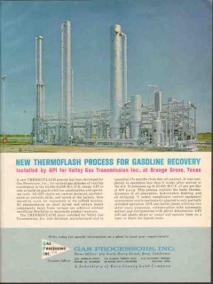 Gas Processors Inc 1962 Vintage Ad Gasoline Thermoflash Process