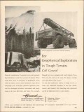 General Geophysical Company 1962 Vintage Ad Exploration Tough Terrain