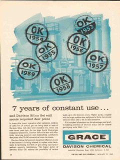W R Grace Company 1962 Vintage Ad Davison Chemical Years Constant Use W R Grace Company 1962 Vintage Ad Davison Chemical Years Constant Use
