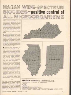 Hagan Chemicals Controls Inc 1962 Vintage Ad Biocides Wide-Spectrum Hagan Chemicals Controls Inc 1962 Vintage Ad Biocides Wide-Spectrum