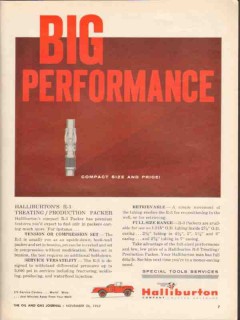 Halliburton Company 1962 Vintage Ad Oil R-3 Packer Big Performance