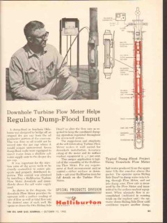 Halliburton Company 1962 Vintage Ad Oil Downhole Turbine Flow Meter Halliburton Company 1962 Vintage Ad Oil Downhole Turbine Flow Meter
