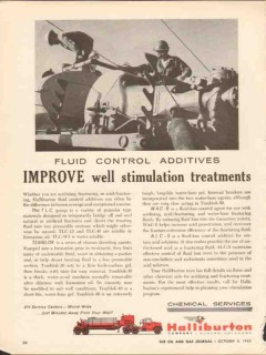 Halliburton Company 1962 Vintage Ad Oil Well Fluid Control Additives Halliburton Company 1962 Vintage Ad Oil Well Fluid Control Additives