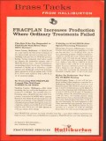 Halliburton Company 1962 Vintage Ad Oil Fracplan Increases Production Halliburton Company 1962 Vintage Ad Oil Fracplan Increases Production