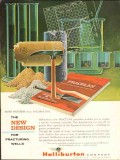 Halliburton Company 1962 Vintage Ad Oil Design Fracturing Wells
