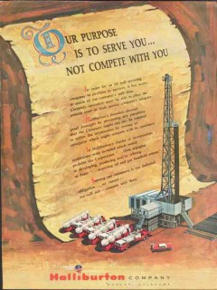 Halliburton Company 1962 Vintage Ad Oil Purpose Serve You Not Compete Halliburton Company 1962 Vintage Ad Oil Purpose Serve You Not Compete