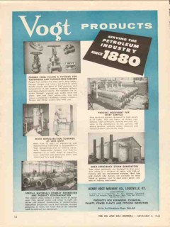 Henry Vogt Machine Company 1962 Vintage Ad Serving Petroleum Industry