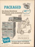 Henry Vogt Machine Company 1962 Vintage Ad Fittings Flanges Packaged
