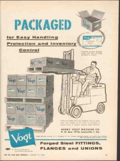 Henry Vogt Machine Company 1962 Vintage Ad Fittings Flanges Packaged