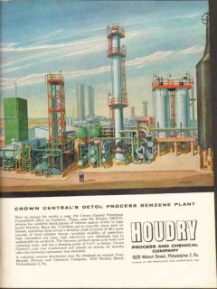 Houdry Process Chemical Company 1962 Vintage Ad Crown Central Benzene Houdry Process Chemical Company 1962 Vintage Ad Crown Central Benzene