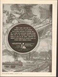 Houston Contracting Company 1962 Vintage Ad Pipe Winter Months Outdoor