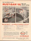 Humble Oil Refining Company 1962 Vintage Ad Rust-Ban 191 Zinc Silicate