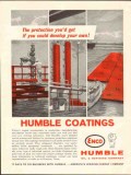 Humble Oil Refining Company 1962 Vintage Ad Coatings Protection Marine