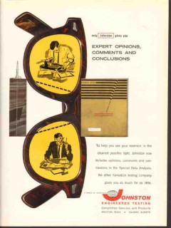 Johnston Testers Inc 1962 Vintage Ad Oil Expert Opinions Conclusions Johnston Testers Inc 1962 Vintage Ad Oil Expert Opinions Conclusions