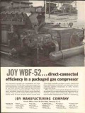 Joy Mfg Company 1962 Vintage Ad Gas Compressor Direct-Connected WBF-52