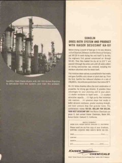Kaiser Chemicals 1962 Vintage Ad Desiccant Sunolin Active Alumina Kaiser Chemicals 1962 Vintage Ad Desiccant Sunolin Active Alumina