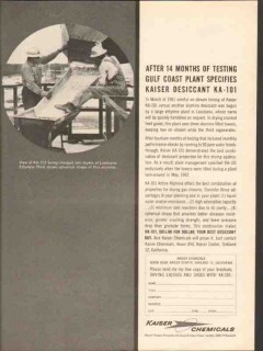 Kaiser Chemicals 1962 Vintage Ad Desiccant Ethylene Alumina KA-101 Kaiser Chemicals 1962 Vintage Ad Desiccant Ethylene Alumina KA-101