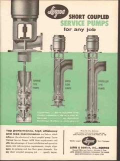 Layne Bowler Inc 1962 Vintage Ad Oil Field Service Pump Short Coupled