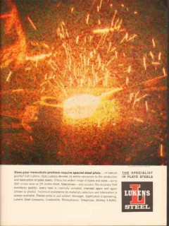 Lukens Steel Company 1962 Vintage Ad Require Special Plate Paul Weller