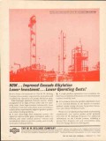 M W Kellogg Company 1962 Vintage Ad Gas Oil Cascade Alkylation Reactor