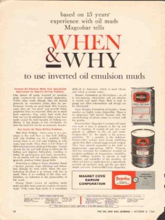 Magnet Cove Barium Corp 1962 Vintage Ad Oil Well Inverted Emulsion Mud Magnet Cove Barium Corp 1962 Vintage Ad Oil Well Inverted Emulsion Mud