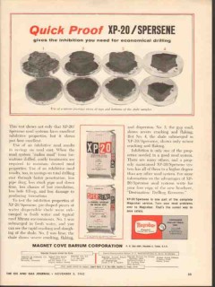 Magnet Cove Barium Corp 1962 Vintage Ad Oil Mud XP-20 Spersene Proof Magnet Cove Barium Corp 1962 Vintage Ad Oil Mud XP-20 Spersene Proof