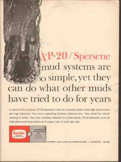 Magnet Cove Barium Corp 1962 Vintage Ad Oil XP-20 Spersene Mud Systems Magnet Cove Barium Corp 1962 Vintage Ad Oil XP-20 Spersene Mud Systems