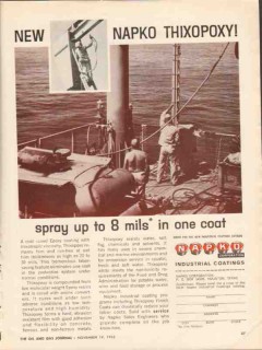 Napko Corp 1962 Vintage Ad Thixopoxy Epoxy Coating Spray 8 Mils