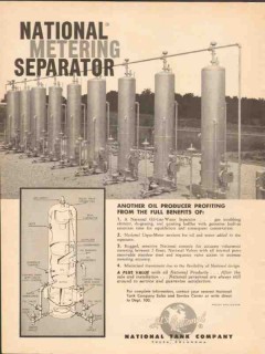 National Tank Company 1962 Vintage Ad Oil Producer Metering Separator National Tank Company 1962 Vintage Ad Oil Producer Metering Separator