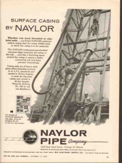 Naylor Pipe Company 1962 Vintage Ad Pipeline Surface Casing Spiralweld Naylor Pipe Company 1962 Vintage Ad Pipeline Surface Casing Spiralweld