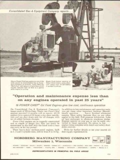 Nordberg Mfg Company 1962 Vintage Ad Consolidated Gas Equipment Co TX