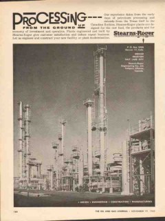 Stearns-Roger Mfg Company 1962 Vintage Ad Oil Gas Processing Ground Up Stearns-Roger Mfg Company 1962 Vintage Ad Oil Gas Processing Ground Up