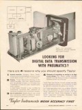 Taylor Instrument Companies 1962 Vintage Ad Digital Data Transmission
