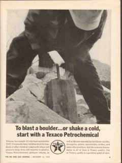 Texas Company 1962 Vintage Ad Petrochemical Blast Boulder Shake Cold Texas Company 1962 Vintage Ad Petrochemical Blast Boulder Shake Cold