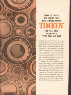 Timken Roller Bearing Company 1962 Vintage Ad Oil Field Trade-Mark Use