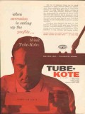 Tube-Kote Inc 1962 Vintage Ad Oil Pipe Coating Corrosion Eating Profit Tube-Kote Inc 1962 Vintage Ad Oil Pipe Coating Corrosion Eating Profit