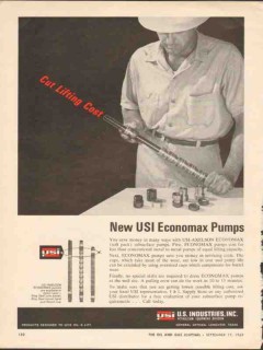 U S Industries Inc 1962 Vintage Ad Oil Field USI-Axelson Economax Pump U S Industries Inc 1962 Vintage Ad Oil Field USI-Axelson Economax Pump