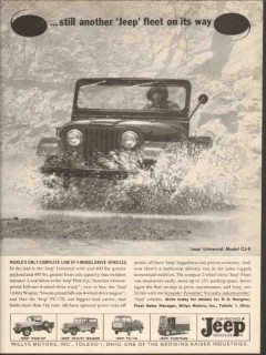willys motors 1962 jeep fleet only 4-wheel drive vehicles vintage ad