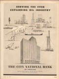 city national bank 1953 houston serving expand oil industry vintage ad
