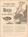 delta c and s air lines 1953 two pioneer airlines merge vintage ad