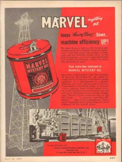 Emerol Mfg Company 1953 Vintage Ad Oil Marvel Machine Efficiency Up