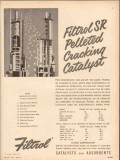 Filtrol Corp 1953 Vintage Ad Chemical SR Pelleted Cracking Catalyst