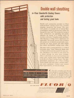 Fluor Corp 1953 Vintage Ad Oil Cooling Towers Double Wall Sheathing Fluor Corp 1953 Vintage Ad Oil Cooling Towers Double Wall Sheathing