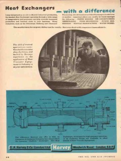 G A Harvey Company 1953 Vintage Ad Heat Exchangers Refinery Difference G A Harvey Company 1953 Vintage Ad Heat Exchangers Refinery Difference