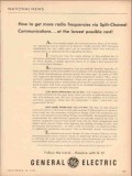 general electric 1953 more radio frequencies split-channel vintage ad general electric 1953 more radio frequencies split-channel vintage ad